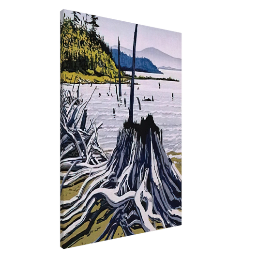 Neil Welliver - Flotsam-Allagash - 1995 Canvas - 20x30 cm / 8x12 inches-canvas