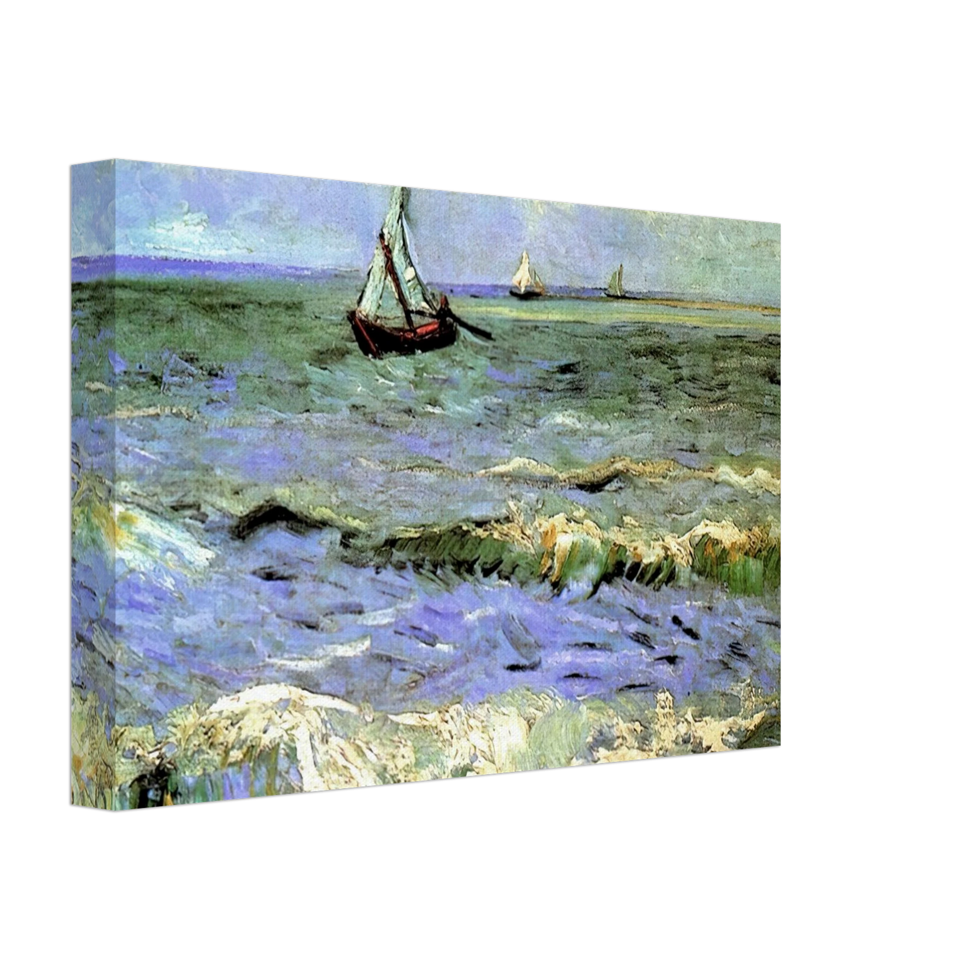 Vincent van Gogh - Seascape at Saintes-Maries Canvas - 40x60 cm / 16x24 inches-canvas