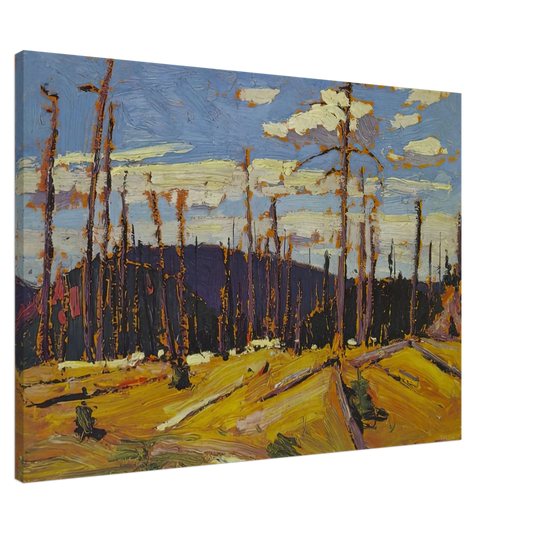 Tom Thomson - BURNT OVER FOREST 1916 Canvas - 20x30 cm / 8x12 inches-canvas