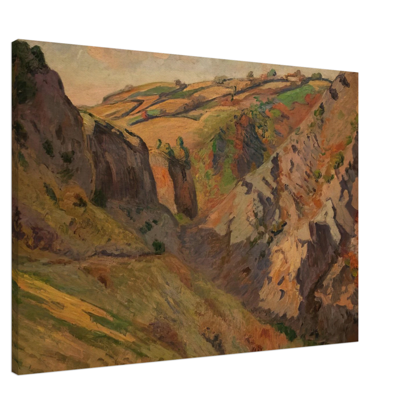 Armand Guillaumin - Caves Prunal near Pontgibaud Auvergne Canvas - 20x30 cm / 8x12 inches-canvas