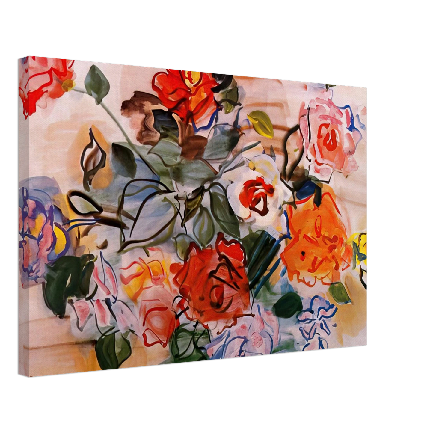 Raoul Dufy - PINK BUNCH 1940 Canvas - 70x100 cm / 28x40 inches-canvas