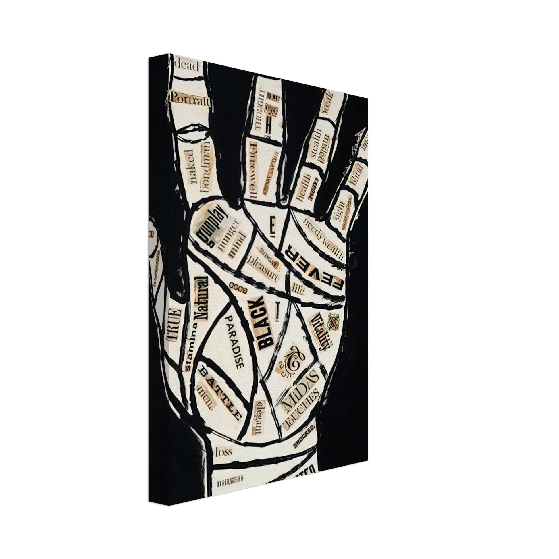 Andy Warhol - Hand Canvas - 70x100 cm / 28x40 inches-canvas