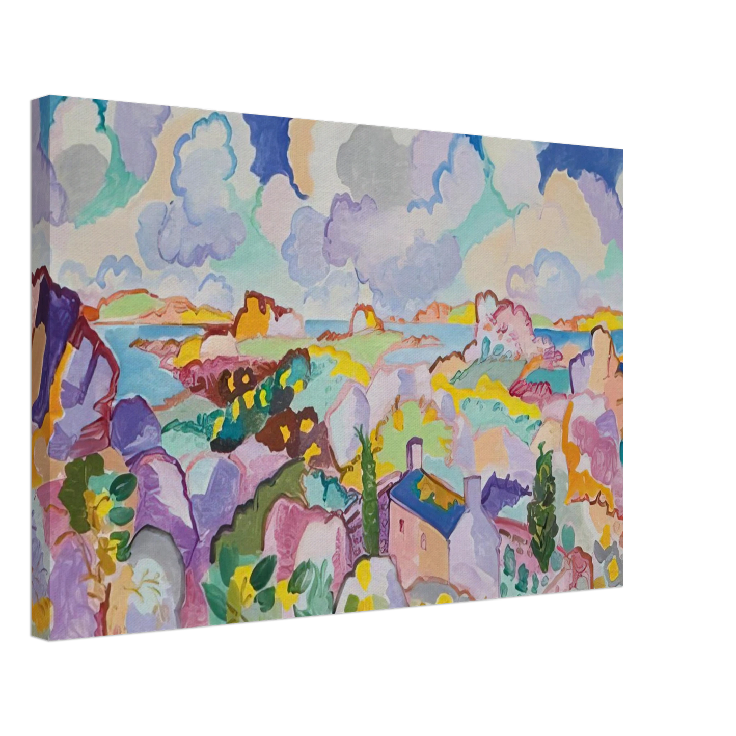 Charles Lapicque - Printemps en Bretagne - 1959 Canvas - 70x100 cm / 28x40 inches-canvas