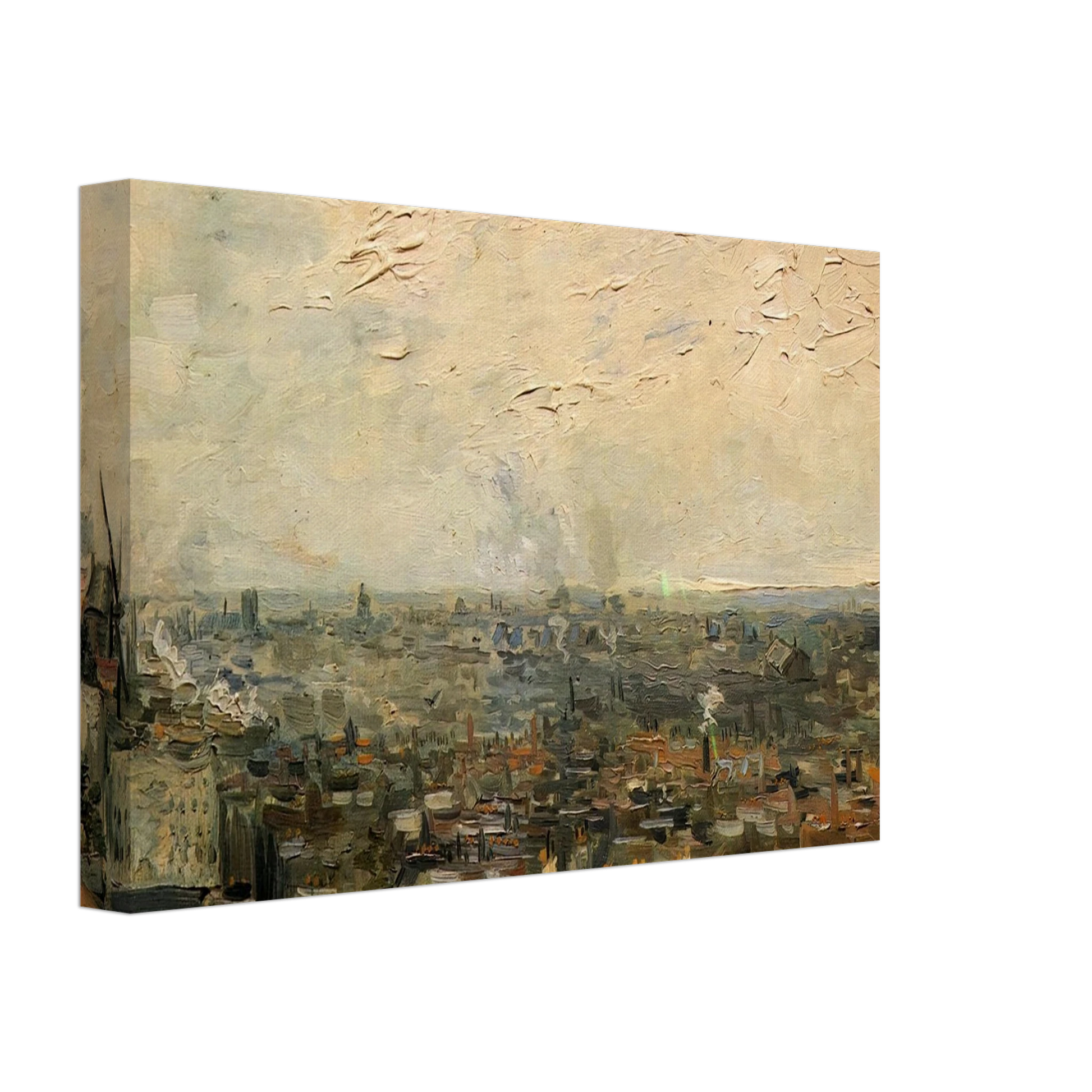 Vincent van Gogh - View of Paris from Montmartre Canvas - 40x60 cm / 16x24 inches-canvas
