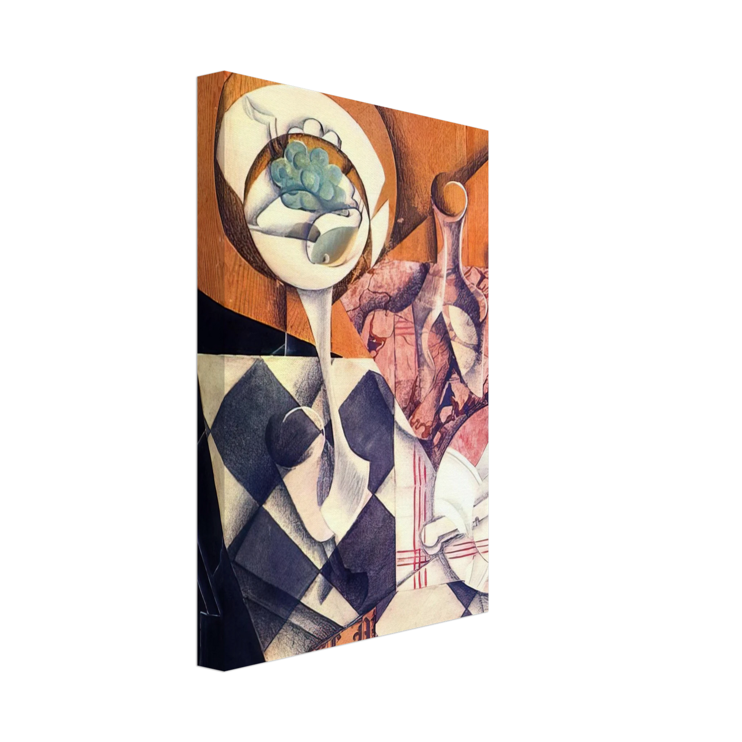 Juan Gris - FRUIT BOWL WITH BOTTLE 1914 Canvas - 70x100 cm / 28x40 inches-canvas