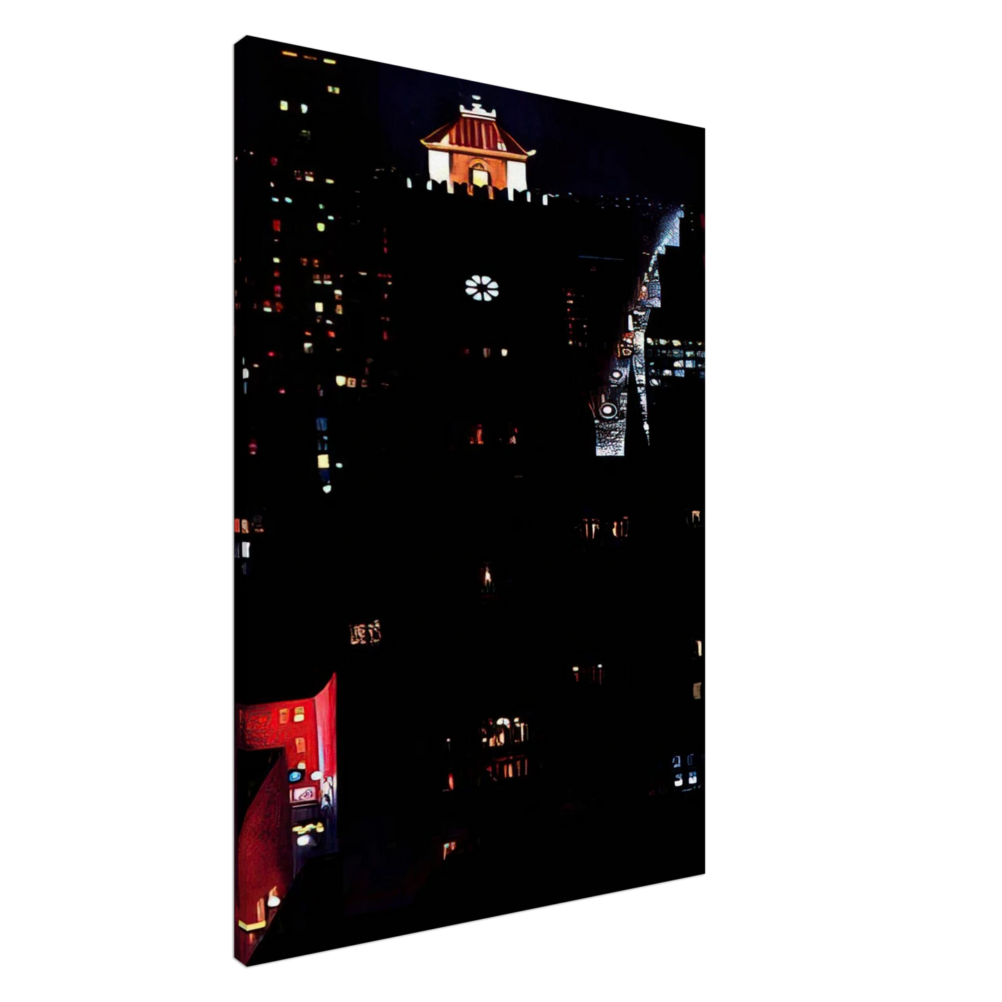 Georgia O'Keeffe - New York Night Canvas - 20x30 cm / 8x12 inches-canvas