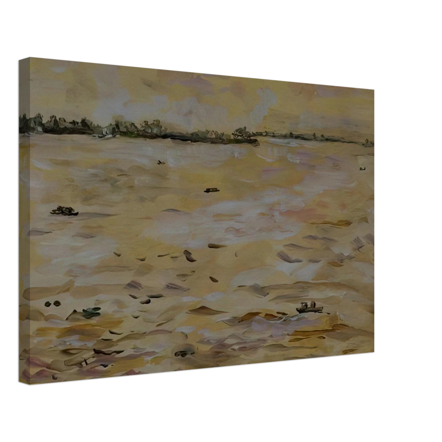 Ivan Albright - THE AMAZON RIVER IQUITOS PERU 1971 Canvas - 40x60 cm / 16x24 inches-canvas