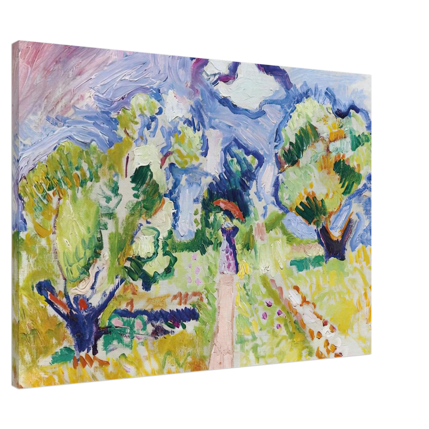 Henri Matisse - PROMENADE DES OLIVIERS 1905 Canvas - 20x30 cm / 8x12 inches-canvas