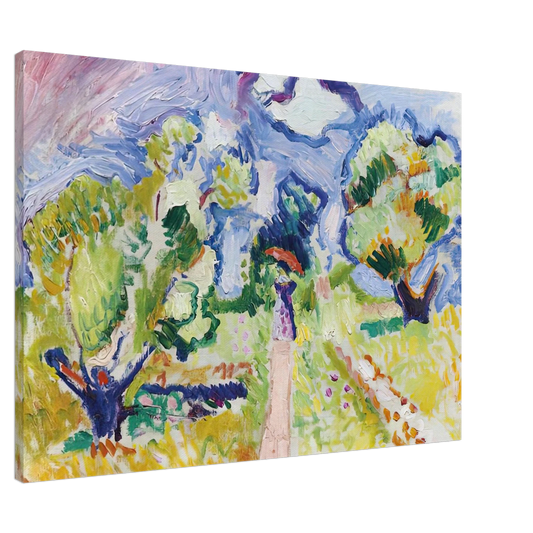 Henri Matisse - PROMENADE DES OLIVIERS 1905 Canvas - 20x30 cm / 8x12 inches-canvas