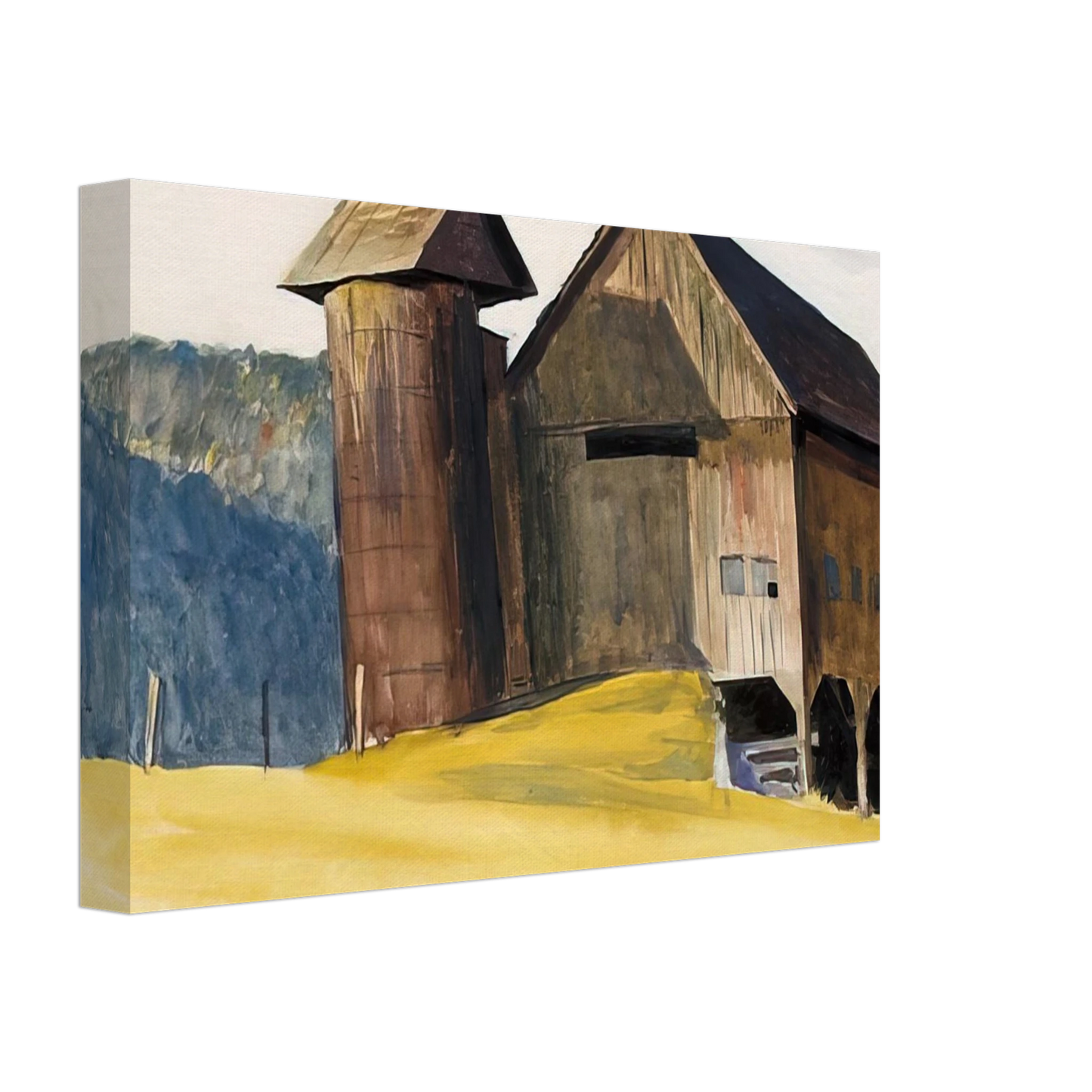 Edward Hopper - Barn and Silo, Vermont Canvas - 40x60 cm / 16x24 inches-canvas
