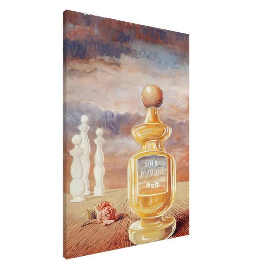 Rene Magritte - SOIR D ORAGE STRANGE PERFUME BY MEM Canvas - 20x30 cm / 8x12 inches-canvas