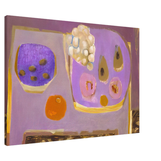 Mary Fedden - Mauve Still Life - 1968 Canvas - 20x30 cm / 8x12 inches-canvas