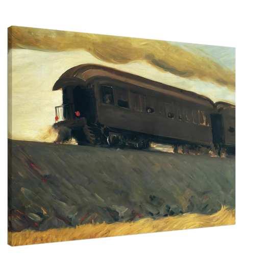 Edward Hopper - Railroad Train Canvas - 20x30 cm / 8x12 inches-canvas