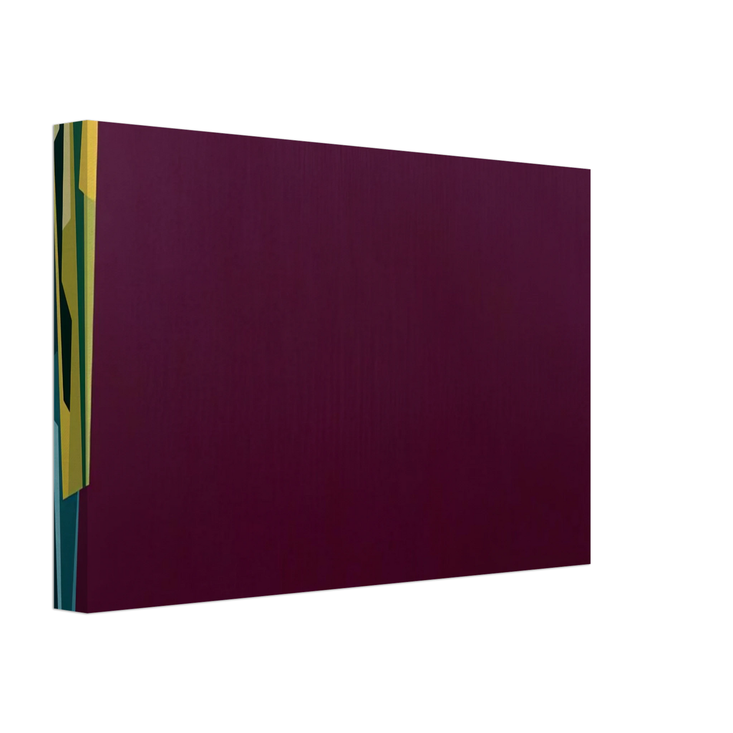 Karl Benjamin - Interlocking Forms Big Magenta With Green - 1959 Canvas - 40x60 cm / 16x24 inches-canvas