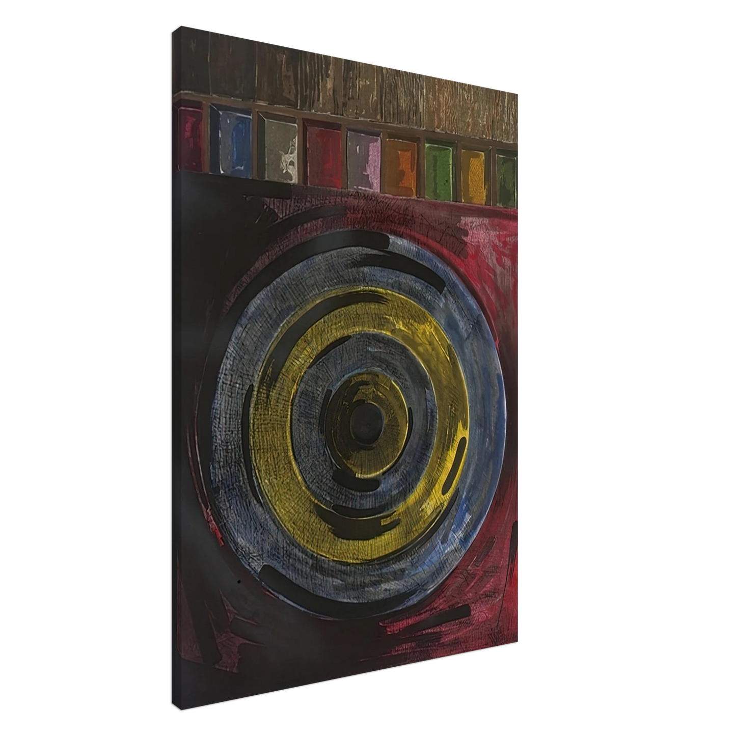 Jasper Johns - TARGET WITH PLASTER CASTS UNIVERSAL LIMITED ART EDITIONS 208 Canvas - 20x30 cm / 8x12 inches-canvas