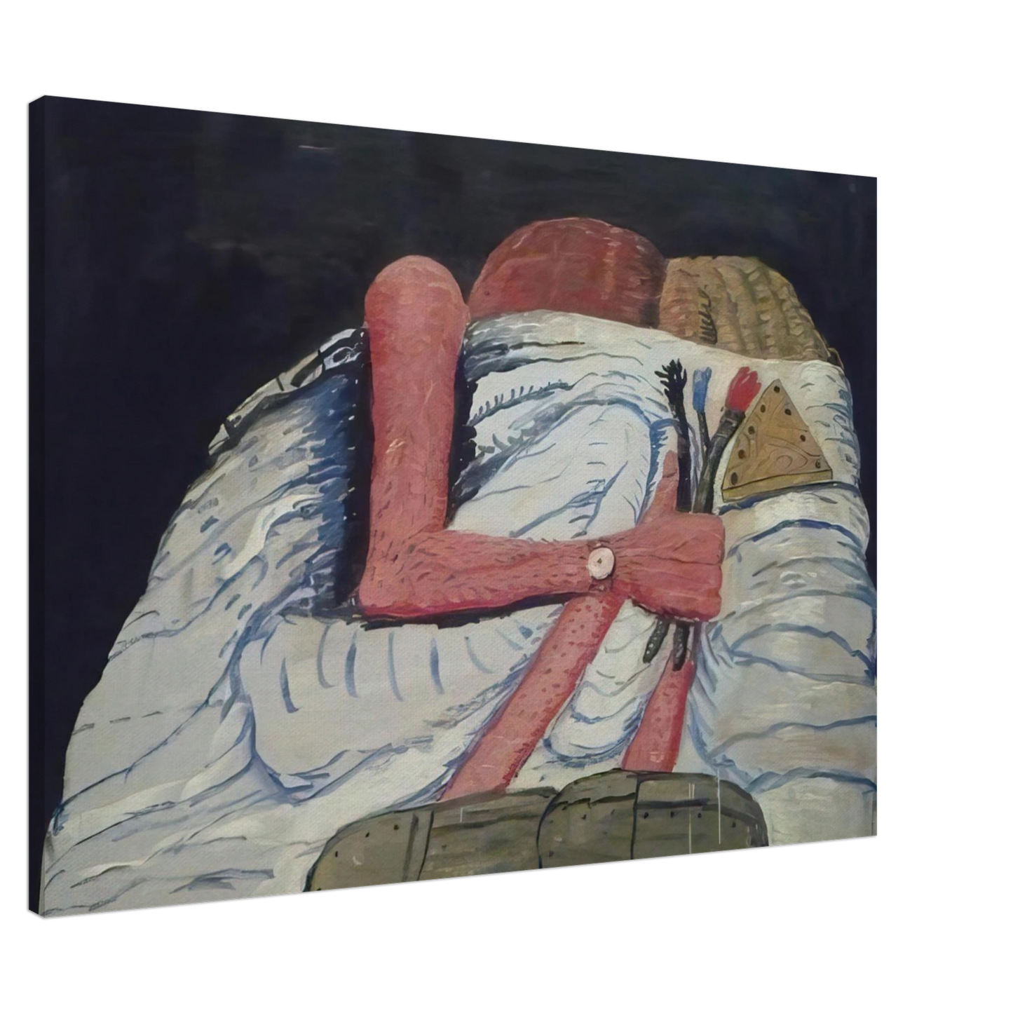 Philip Guston - COUPLE IN BED Canvas - 20x30 cm / 8x12 inches-canvas