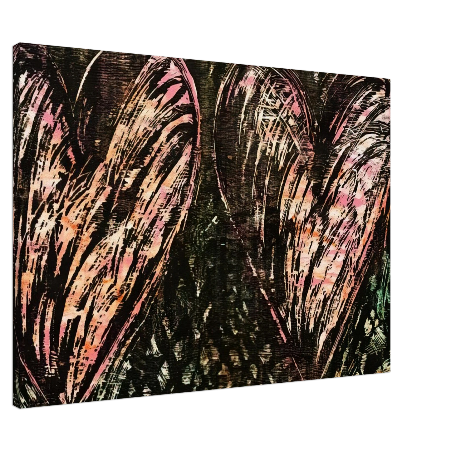 Jim Dine - TWO HEARTS IN A FOREST 1981 Canvas - 20x30 cm / 8x12 inches-canvas