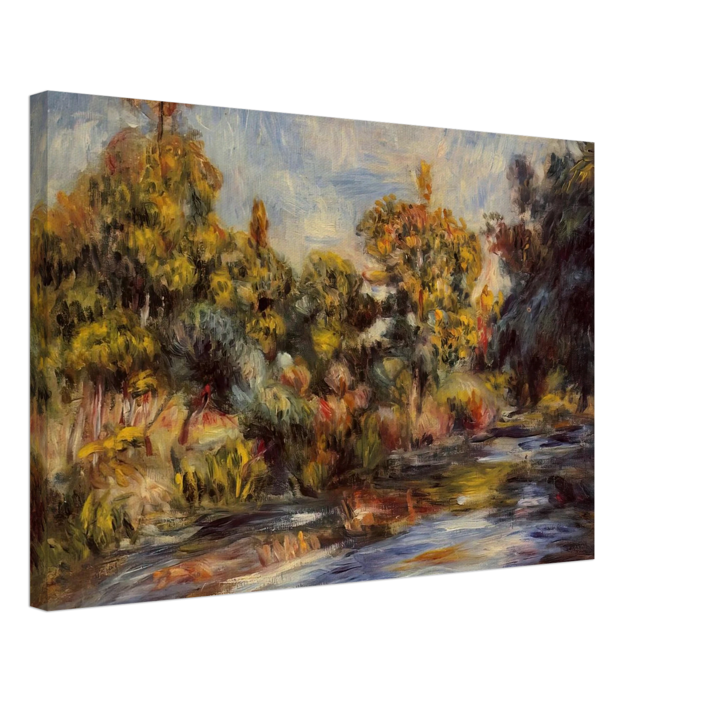 Pierre-Auguste Renoir - Landscape with River Canvas - 70x100 cm / 28x40 inches-canvas