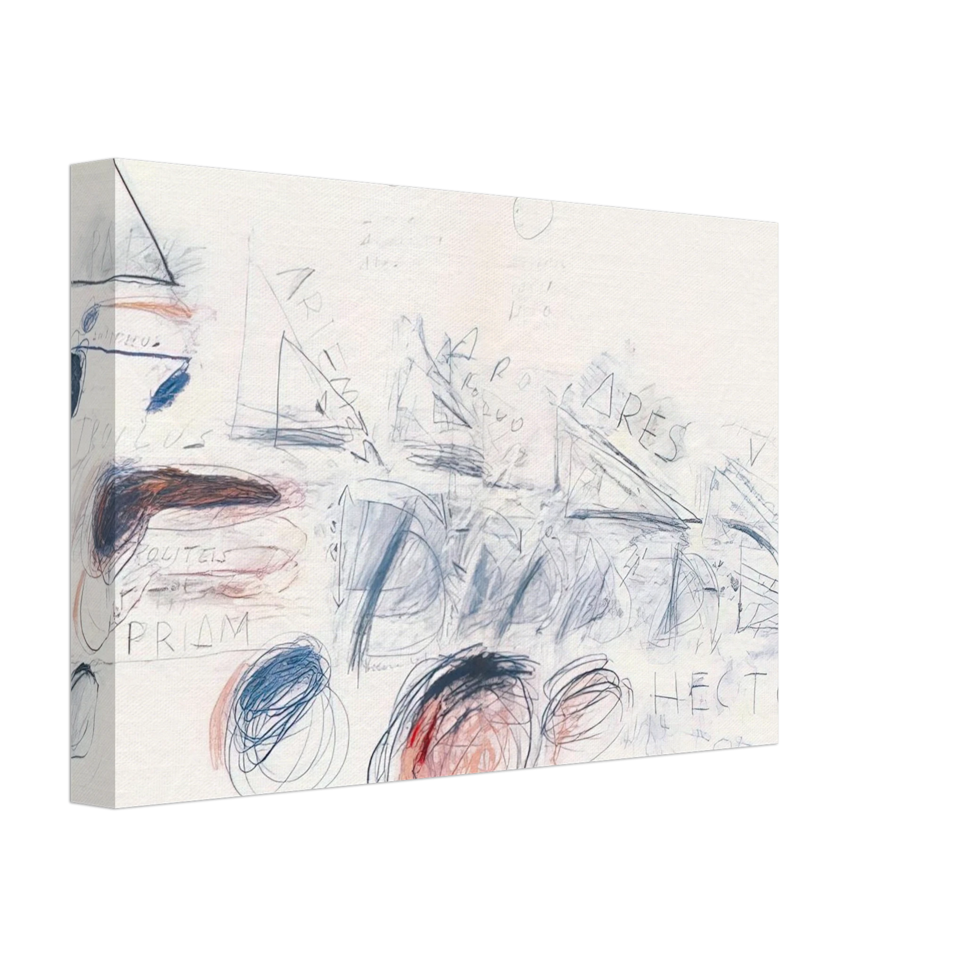 Cy Twombly - Fifty Days at Iliam. Ilians in Battle Canvas - 70x100 cm / 28x40 inches-canvas