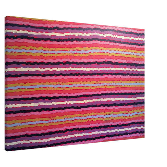 Clifford Possum Tjapaltjarri - Spear Dreaming, South of Naperby - 1995 Canvas - 20x30 cm / 8x12 inches-canvas