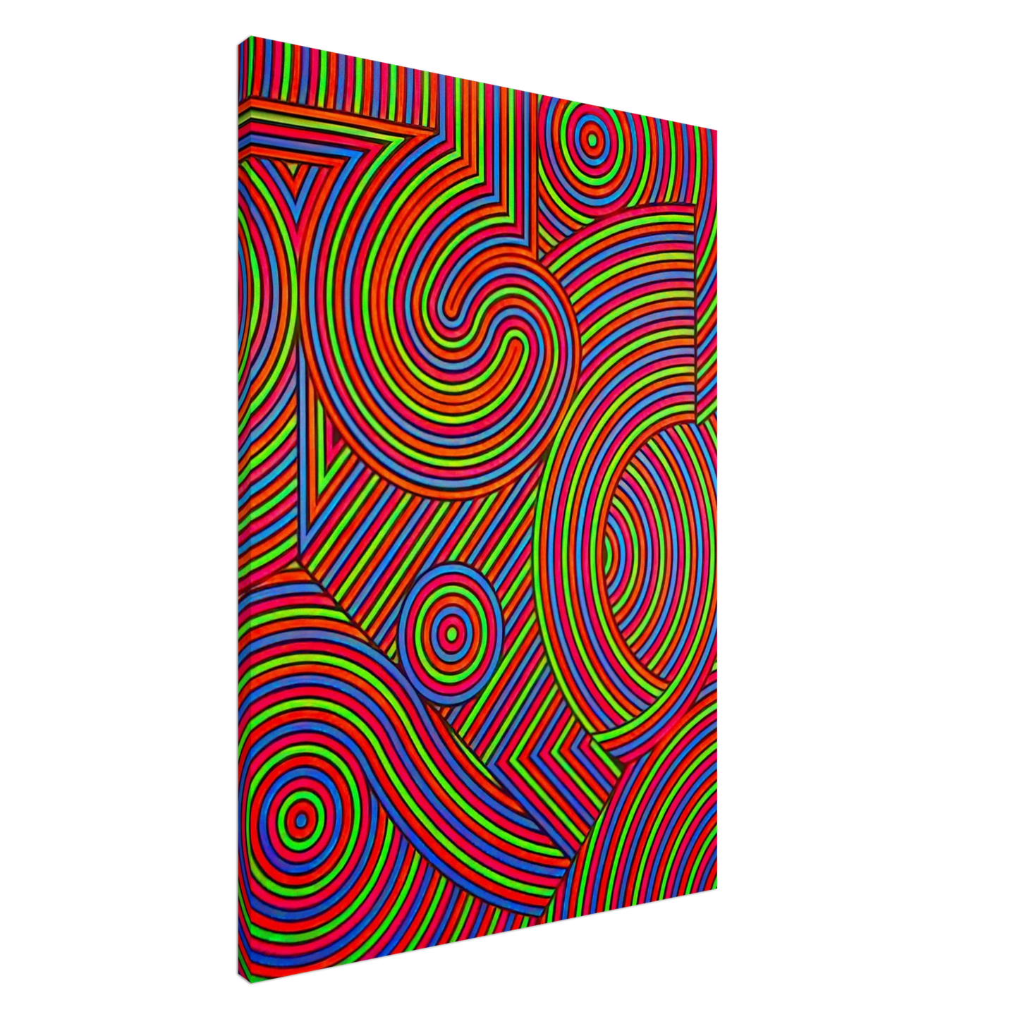Victor Vasarely - Tekers-MC - 1981 Canvas - 20x30 cm / 8x12 inches-canvas