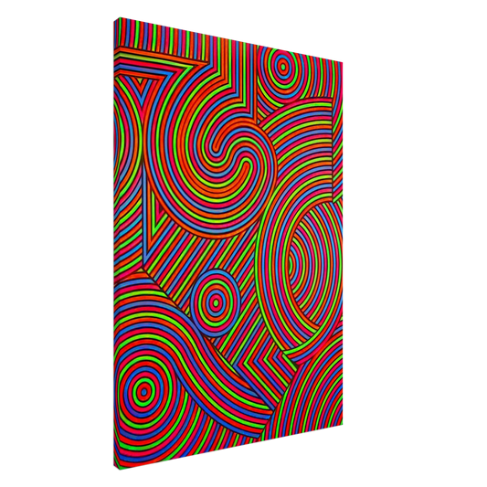 Victor Vasarely - Tekers-MC - 1981 Canvas - 20x30 cm / 8x12 inches-canvas