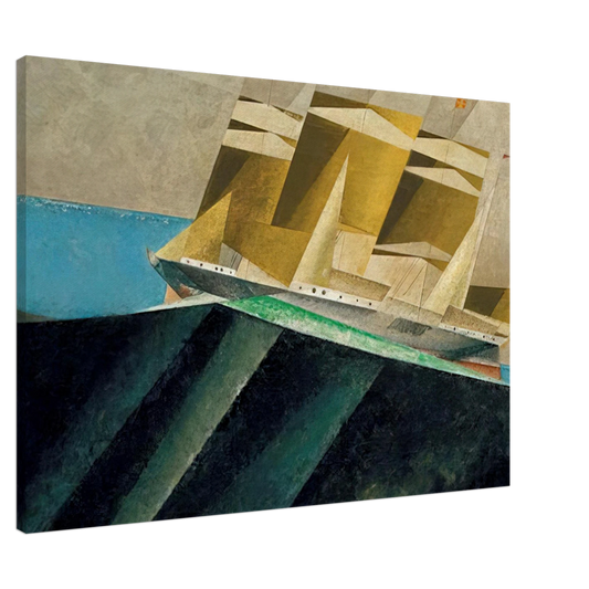 Lyonel Feininger - MID OCEAN 1937 Canvas - 20x30 cm / 8x12 inches-canvas