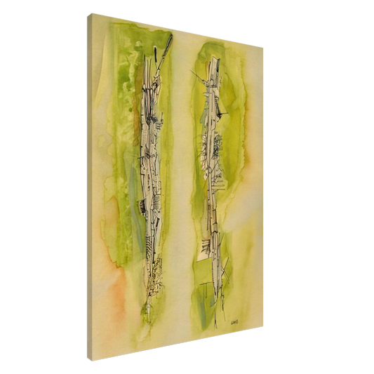 Wols - Untitled - 1940 Canvas - 20x30 cm / 8x12 inches-canvas