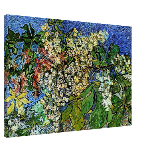 Vincent van Gogh - Blossoming Chestnut Branches Canvas - 20x30 cm / 8x12 inches-canvas
