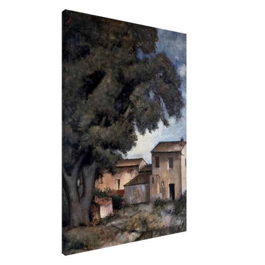 Carlo Carra - MERIGGIO 1927 Canvas - 20x30 cm / 8x12 inches-canvas