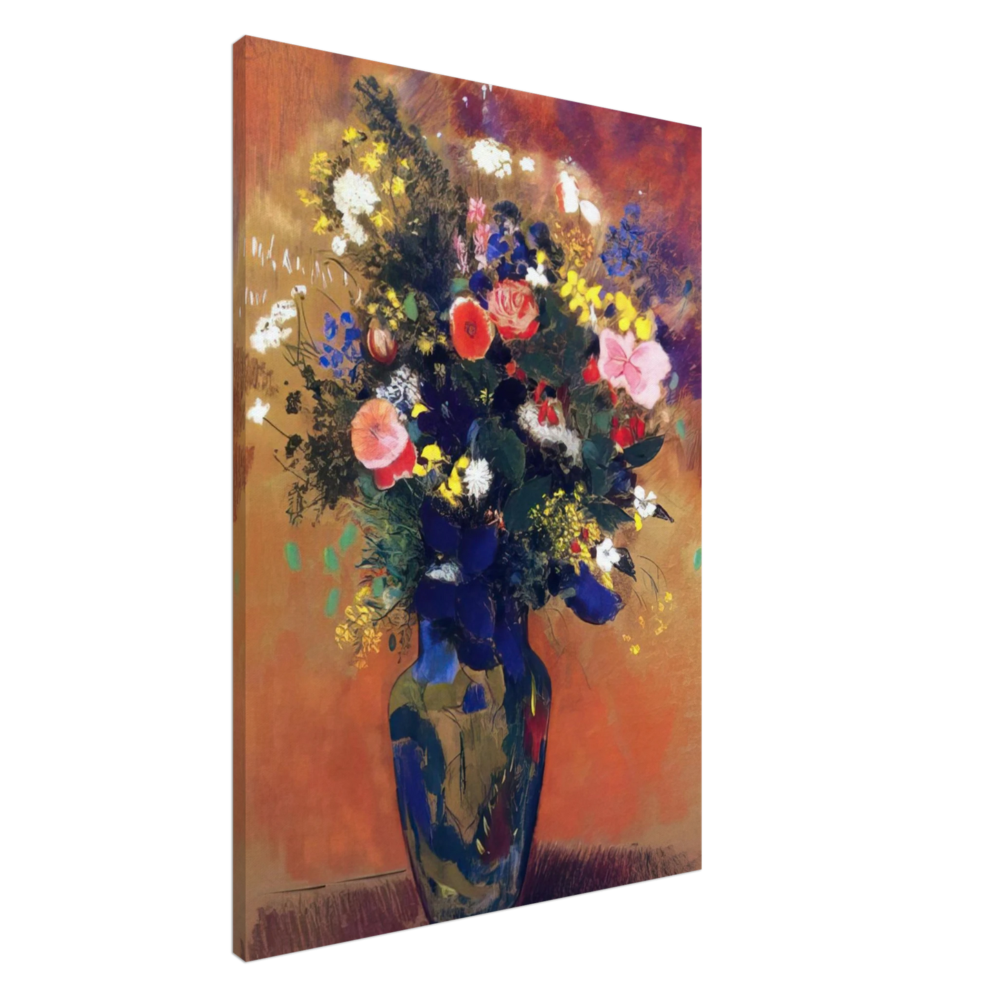 Odilon Redon - LARGE BOUQUET OF WILD FLOWERS Canvas - 20x30 cm / 8x12 inches-canvas