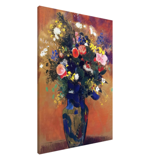 Odilon Redon - LARGE BOUQUET OF WILD FLOWERS Canvas - 20x30 cm / 8x12 inches-canvas