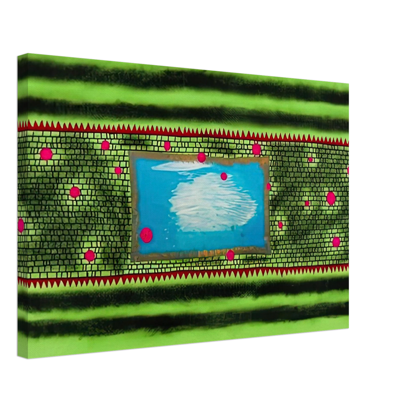 Yayoi Kusama - TRAVELING WATER 1980 Canvas - 40x60 cm / 16x24 inches-canvas