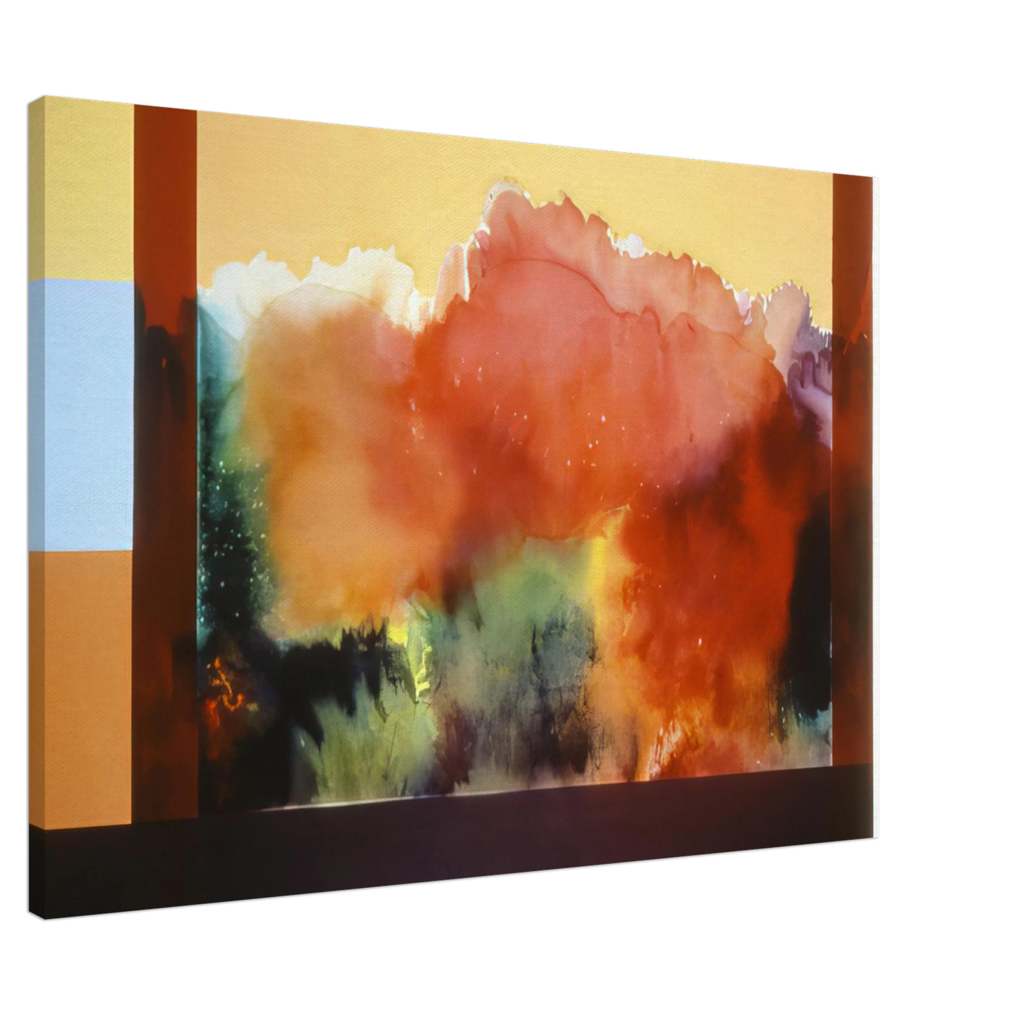 Ronnie Landfield - For The Gypsy and His Daughter - 1985 Canvas - 20x30 cm / 8x12 inches-canvas