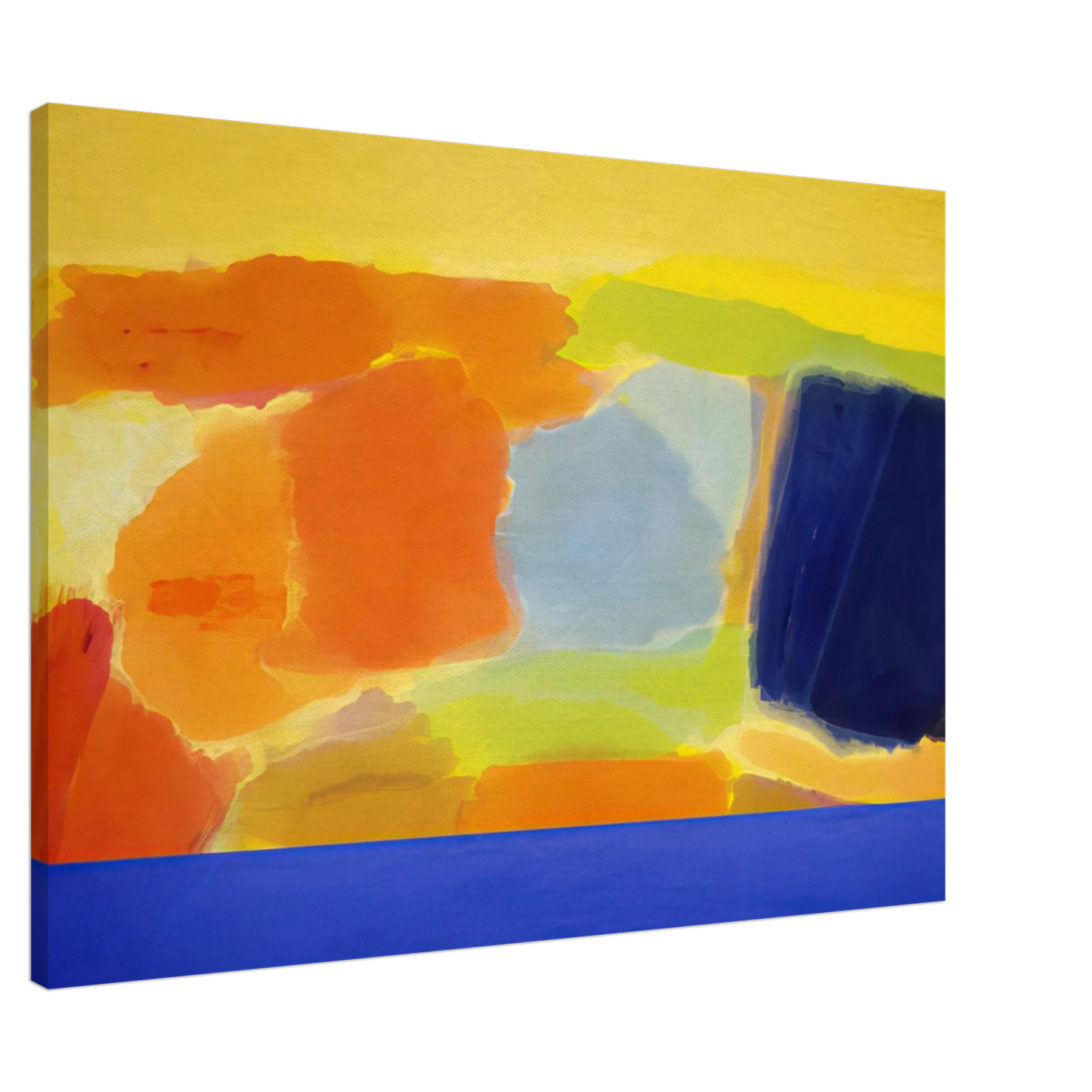 Ronnie Landfield - Captain Blue - 1979 Canvas - 20x30 cm / 8x12 inches-canvas