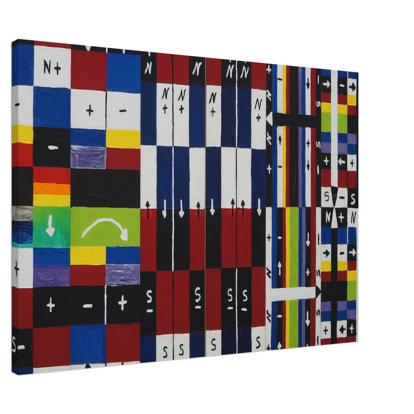 Alfred Jensen - A World in Itself - 1961 Canvas - 20x30 cm / 8x12 inches-canvas