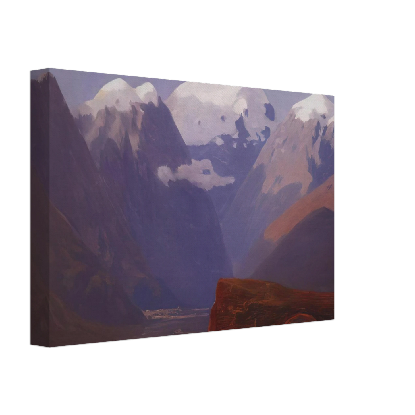 Arkhyp Kuindzhi - Snow tops Canvas - 40x60 cm / 16x24 inches-canvas