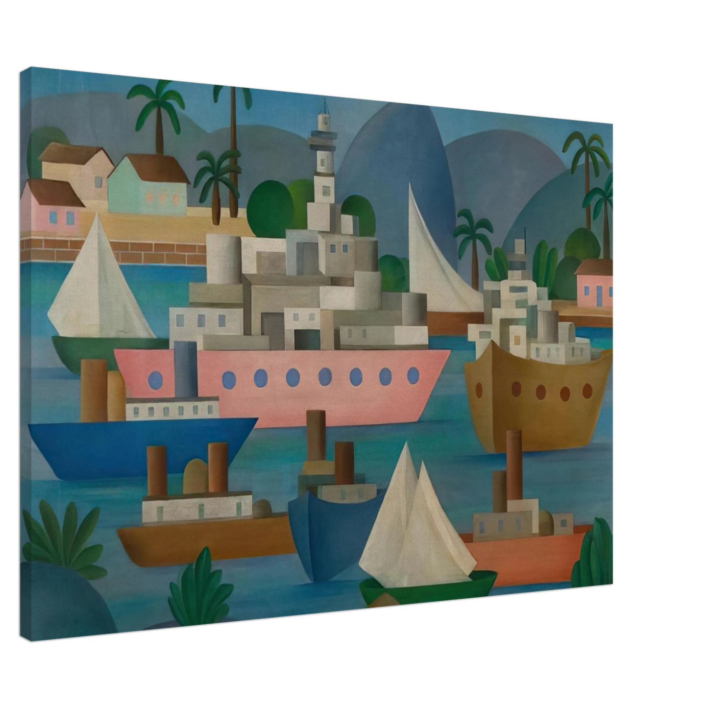 Tarsila do Amaral - Porto I Canvas - 20x30 cm / 8x12 inches-canvas