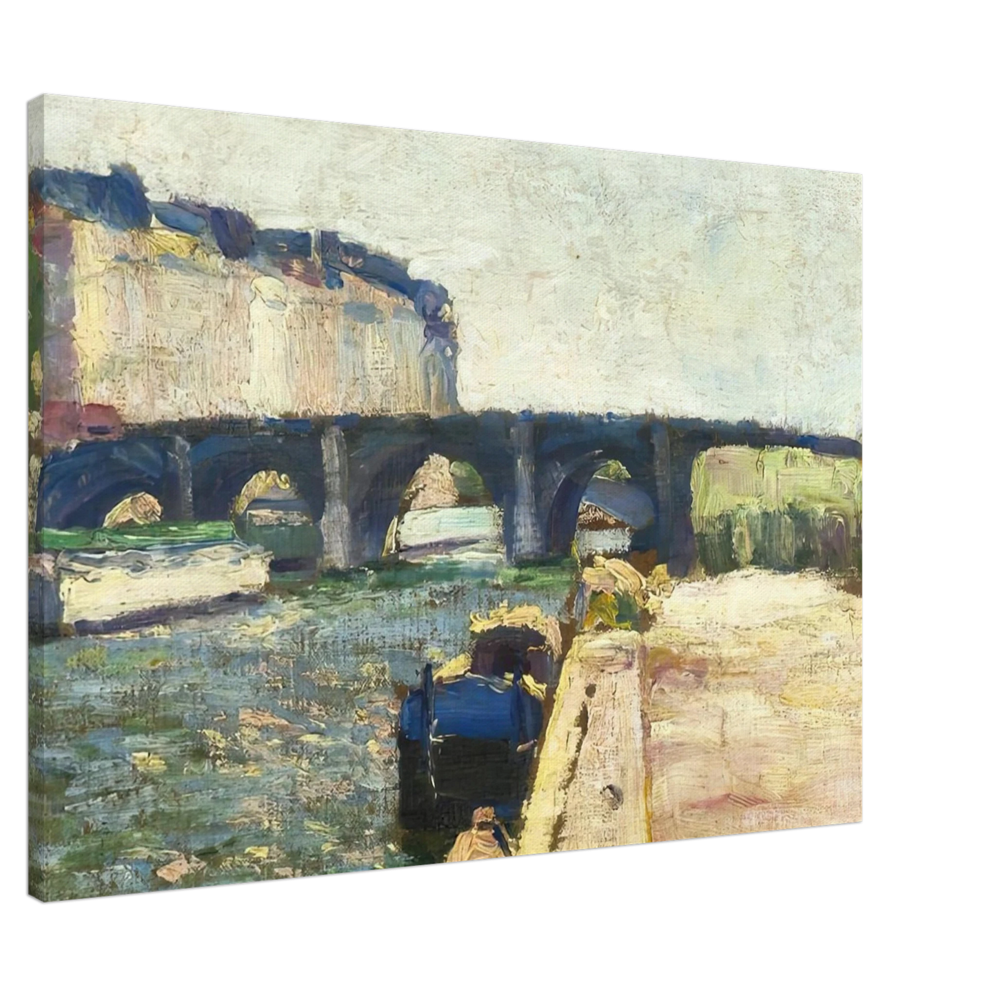 Henri Matisse - PONT DE SEINE 1897 Canvas - 20x30 cm / 8x12 inches-canvas