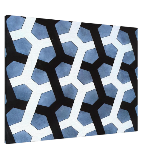 MC Escher - INTERLACED HEXAGON Canvas - 20x30 cm / 8x12 inches-canvas