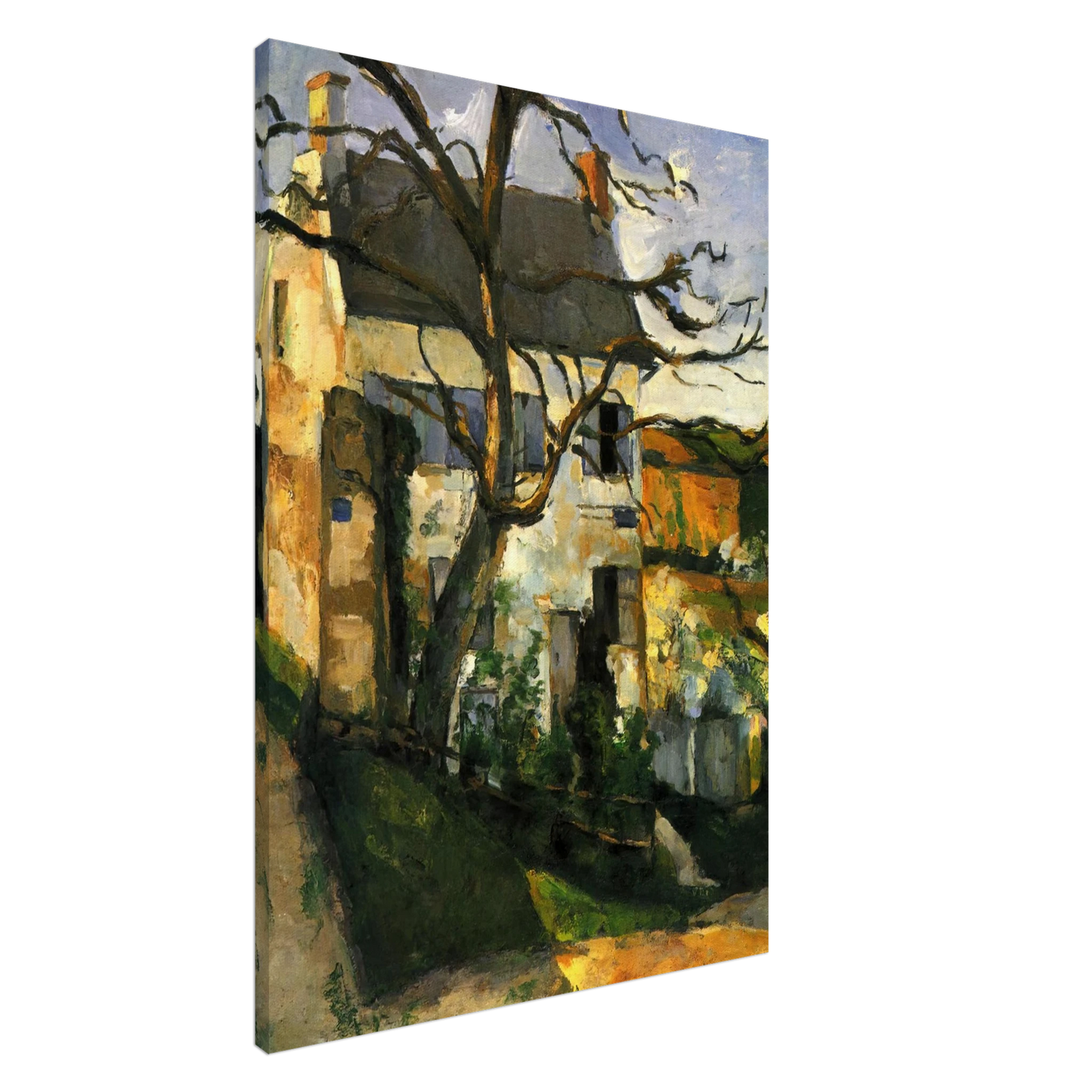 Paul Cezanne - The House and the Tree Canvas - 20x30 cm / 8x12 inches-canvas