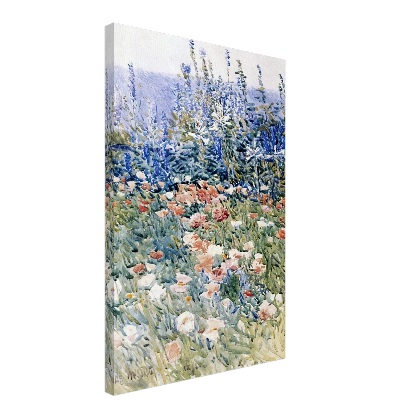 Childe Hassam - Flower Garden, Isles of Shoals Canvas - 70x100 cm / 28x40 inches-canvas