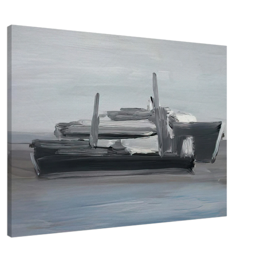 Nicolas de Stael - Marine - Lyrical Abstraction Canvas - 20x30 cm / 8x12 inches-canvas