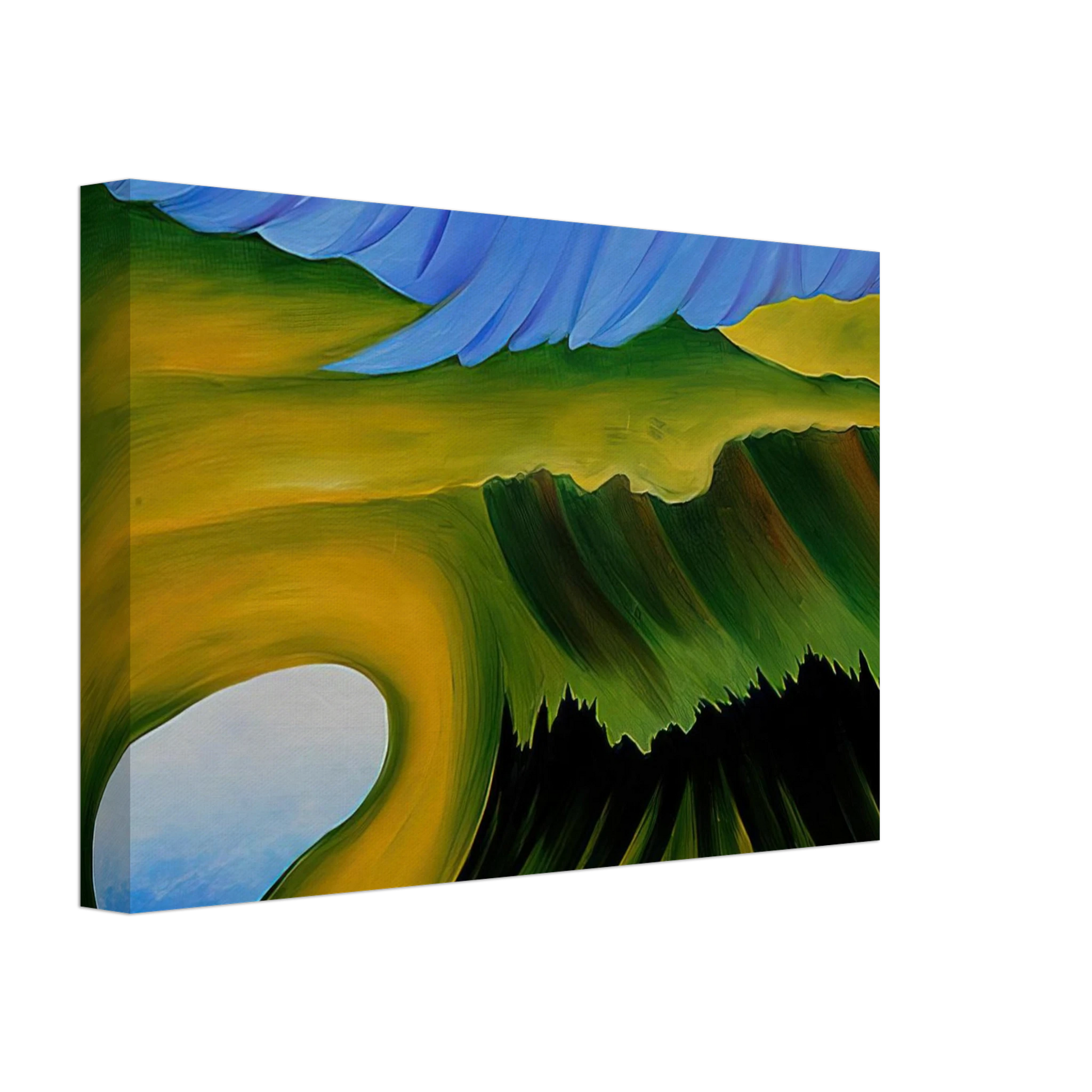 Georgia O'Keeffe - Mountains and Lake Canvas - 70x100 cm / 28x40 inches-canvas