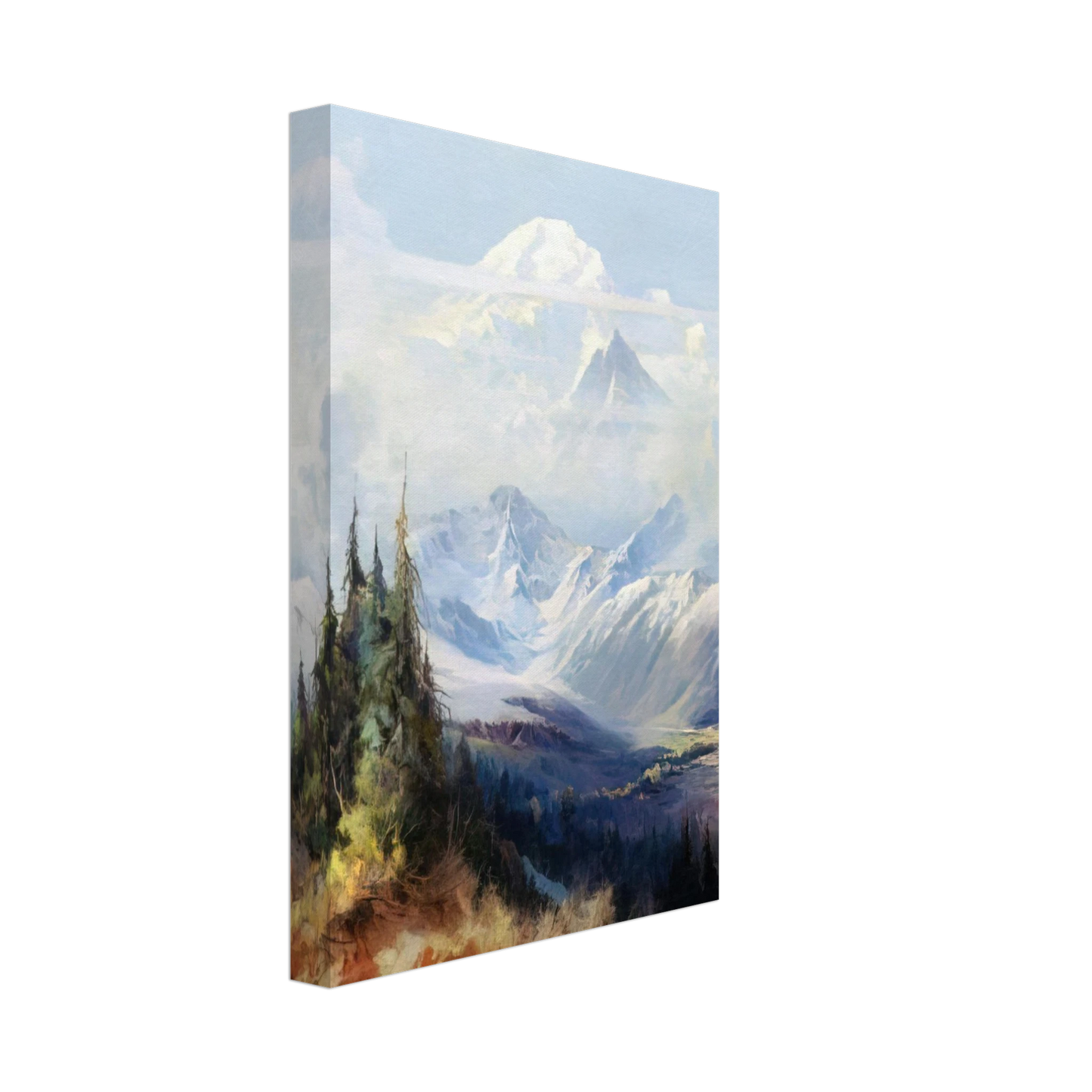 Sydney Laurence - Mount McKinley in Mist - Romanticism Canvas - 40x60 cm / 16x24 inches-canvas