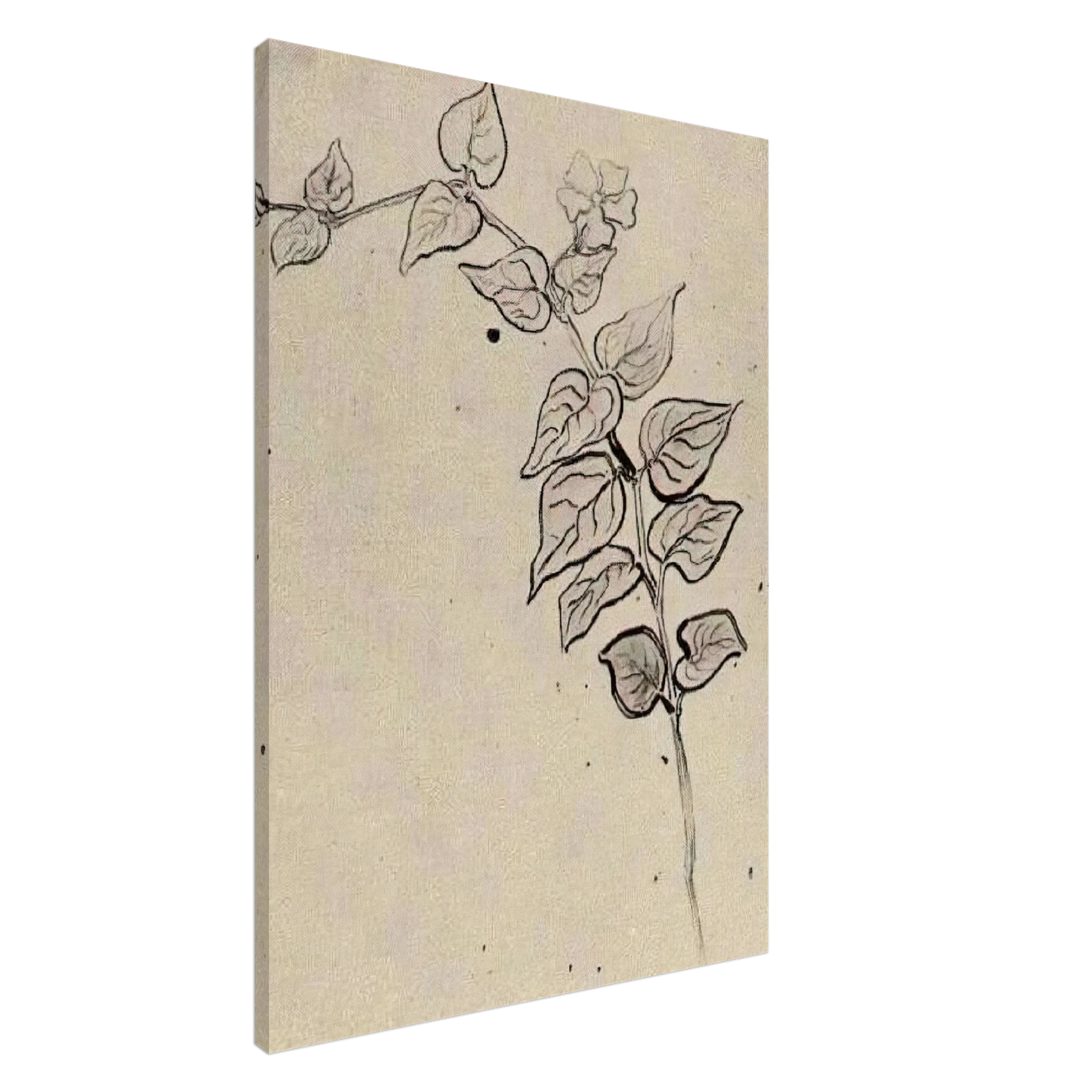 Vincent van Gogh - Branch with Leaves Canvas - 20x30 cm / 8x12 inches-canvas