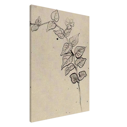 Vincent van Gogh - Branch with Leaves Canvas - 20x30 cm / 8x12 inches-canvas