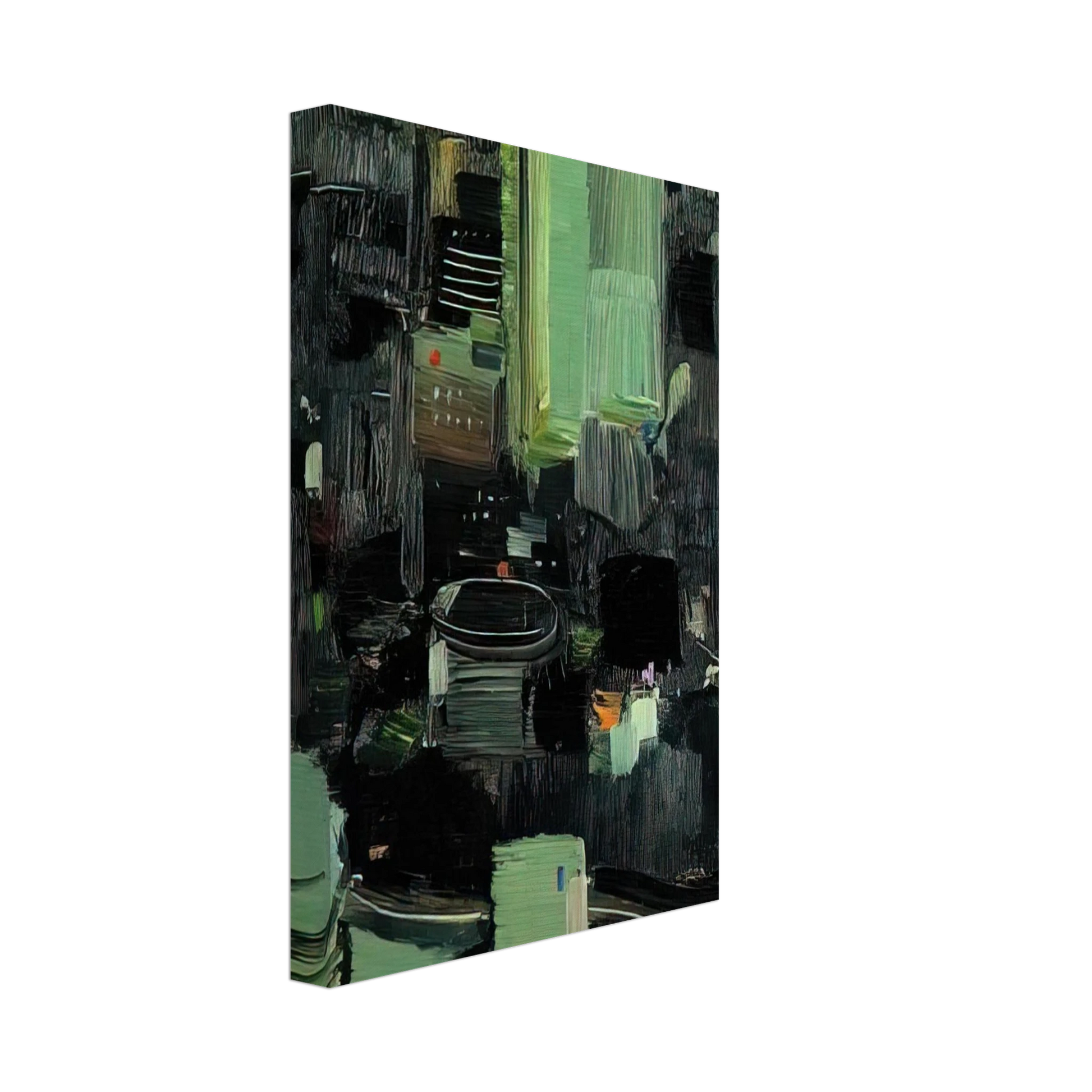 Wu Guanzhong - Toyko at Night - 1990 Canvas - 70x100 cm / 28x40 inches-canvas