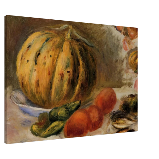 Pierre-Auguste Renoir - Melon and Tomatos Canvas - 20x30 cm / 8x12 inches-canvas