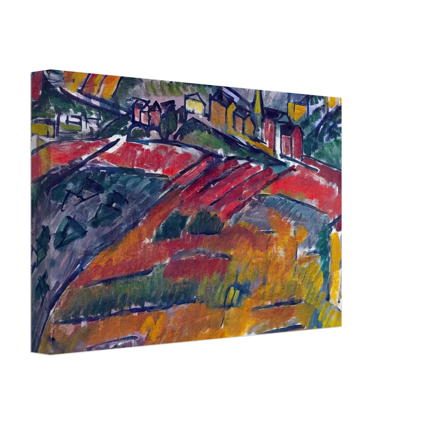 Raoul Dufy - LANDSCAPE WITH RED AND YELLOW Canvas - 40x60 cm / 16x24 inches-canvas